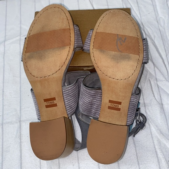 TOMS Poppy Sandal (Women, TOMS Women's Gray Sandals, Highheel Size 8.5 - Picture 9 of 9